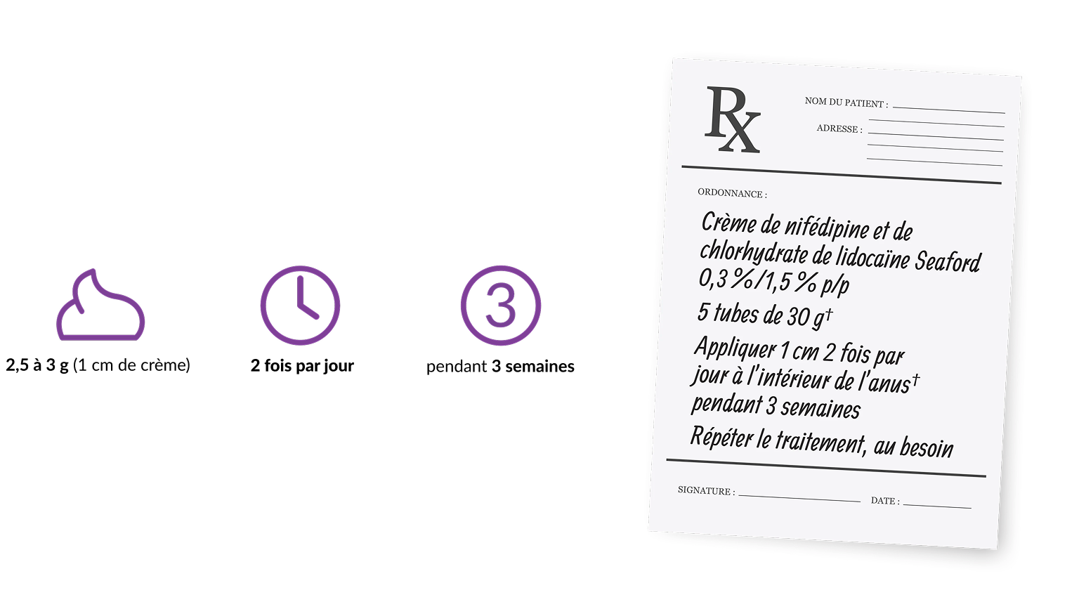 prescription pad with prescription information for Seaford AF cream